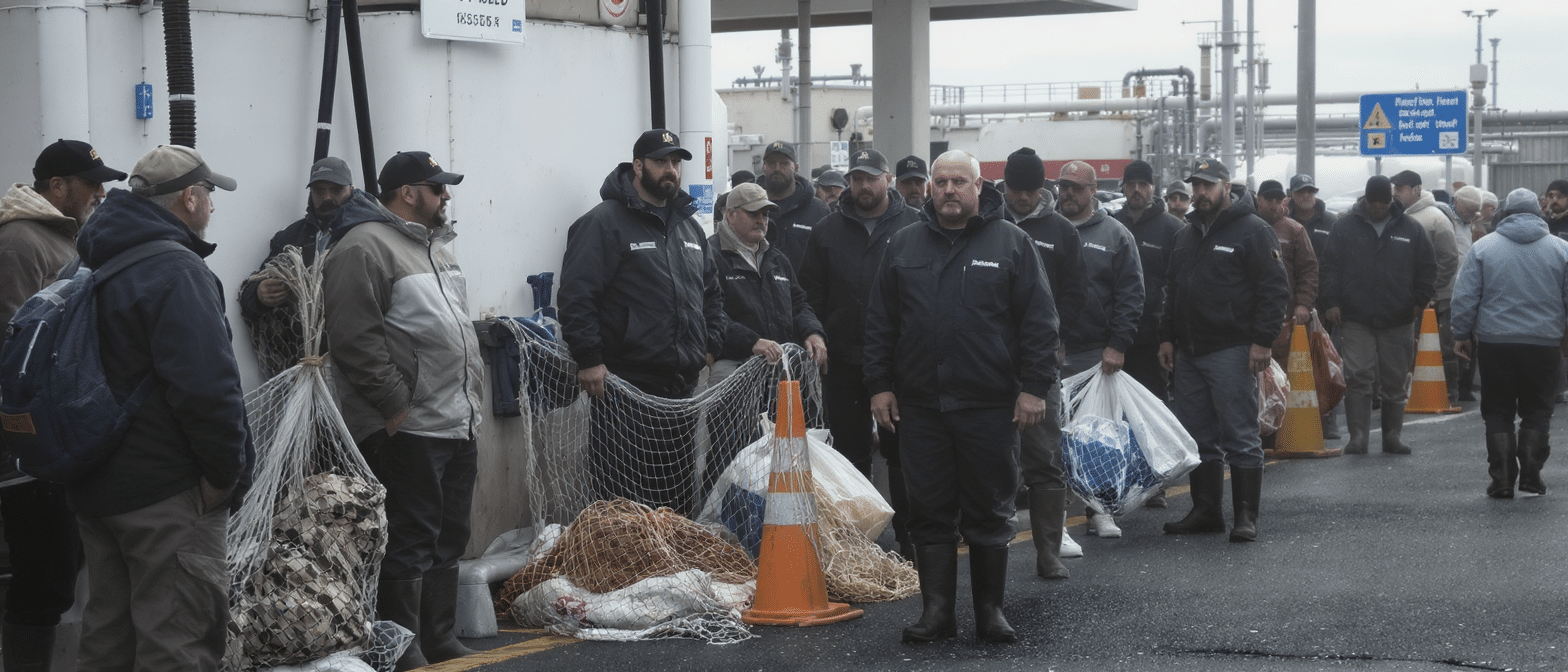 une centaine de pêcheurs bloquent à nouveau un dépôt pétrolier dans l’hérault pour protester contre la hausse des prix des carburants, impactant leur activité professionnelle.