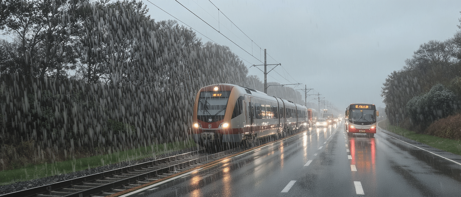 la tempête austen perturbe fortement les transports dans le nord-ouest de la france ce vendredi : circulation, trains et déplacements sont chahutés.